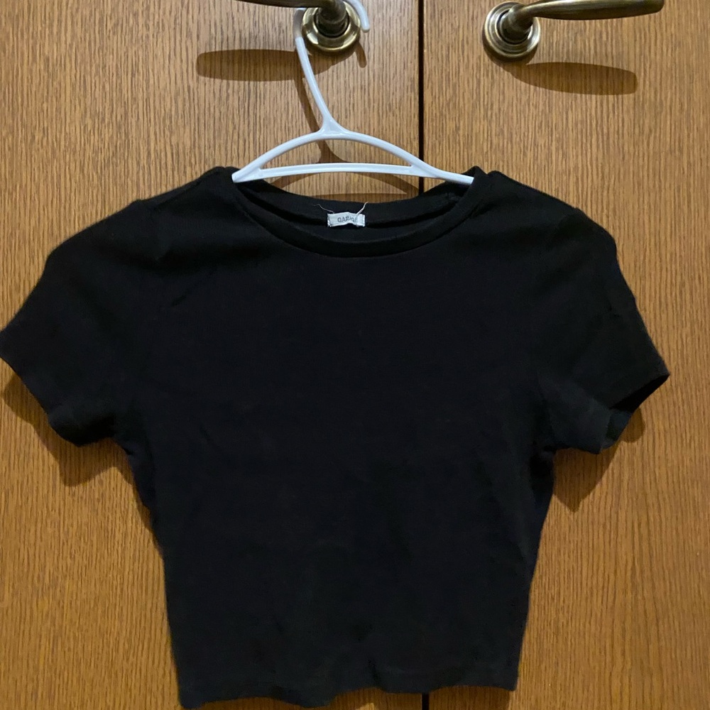 Garage Jet Black Short Sleeve Top